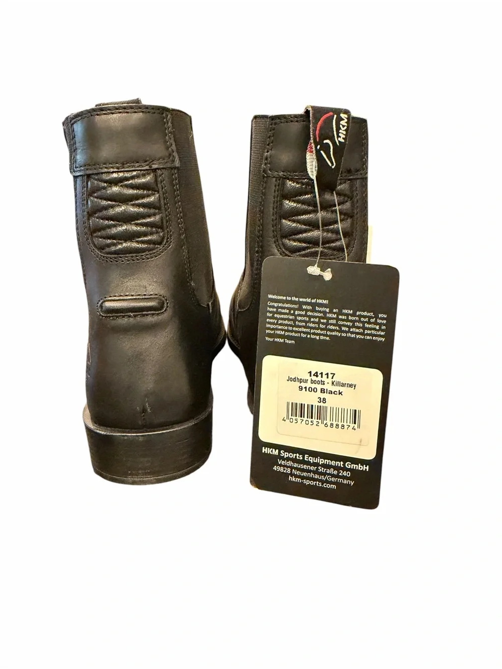 HKM Jodhpur Riding Boots NEW Killarney London Size 38 US 7.5 Equestrian Zip Up